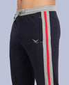 HiFlyers Men Side Striped Details Navy Blue Trackpants