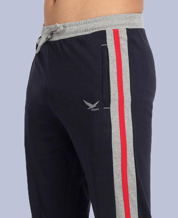 HiFlyers Men Side Striped Details Navy Blue Trackpants