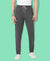 HiFlyers Mens Anthra Regular Fit Solid Cotton Blend Trackpant/Jogger