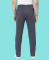 HiFlyers Mens Anthra-Blue Regular Fit Solid Cotton Blend Trackpant/Jogger