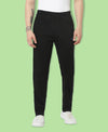 HiFlyers Mens Black Regular Fit Solid Cotton Blend Trackpant/Jogger