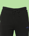 HiFlyers Mens Black Regular Fit Solid Cotton Blend Trackpant/Jogger