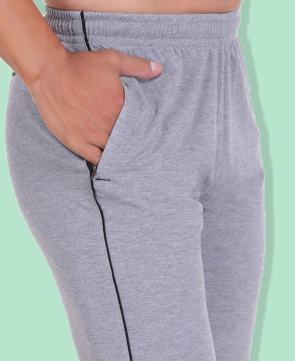 HiFlyers Mens Grey Comfort FitSolid Trackpant