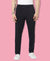 HiFlyers Mens Navy Regular Fit Solid Cotton Blend Trackpant/Jogger
