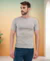 T.T. Men Slim Fit 100% Cotton Cool Round Neck Half Sleev Solid Tshirt Grey