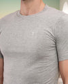 T.T. Men Slim Fit 100% Cotton Cool Round Neck Half Sleev Solid Tshirt Grey