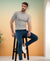 T.T. Men Slim Fit 100% Cotton Cool Round Neck Half Sleev Solid Tshirt Grey