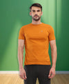 T.T. Men Slim Fit 100% Cotton Cool Round Neck Half Sleev Solid Tshirt Mustard