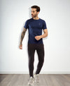 T.T. Men Slim Fit 100% Cotton Cool Round Neck Half Sleev Solid Tshirt Navy