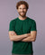 T.T. Men Eco Friendly Cotton Blended Fabric Solid Round Neck Regular Fit Bottle Green
