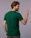 T.T. Men Eco Friendly Cotton Blended Fabric Solid Round Neck Regular Fit Bottle Green
