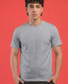 T.T. Men'S Solid Eco Friendly Cotton Blended Fabric Regular Fit Round Neck T-Shirt-Grey