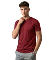 T.T. Men Eco Friendly Cotton Blended Fabric Solid Round Neck Regular Fit Maroon