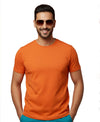 T.T. Men'S Solid Eco Friendly Cotton Blended Fabric Regular Fit Round Neck T-Shirt-Orange