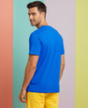 T.T. Men Eco Friendly Cotton Blended Fabric Solid Round Neck Regular Fit Teal Blue