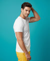 T.T. Men'S Solid Eco Friendly (Cotton Rich) Recycled Fabric Regular Fit Round Neck T-Shirt-White