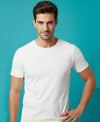 T.T. Men'S Solid Eco Friendly (Cotton Rich) Recycled Fabric Regular Fit Round Neck T-Shirt-White