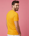 T.T. Men Eco Friendly Cotton Blended Fabric Solid Round Neck Regular Fit Golden Yellow