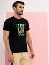 T.T. Men|Printed Tshirts For Men|Eco Friendly Recycled Fabric |Graphics Printed Tees|Round Neck|Half Sleeves|Cotton Blended Tees For Men|Regular Fit|Small Print|Pack Of 2|Navy-Black