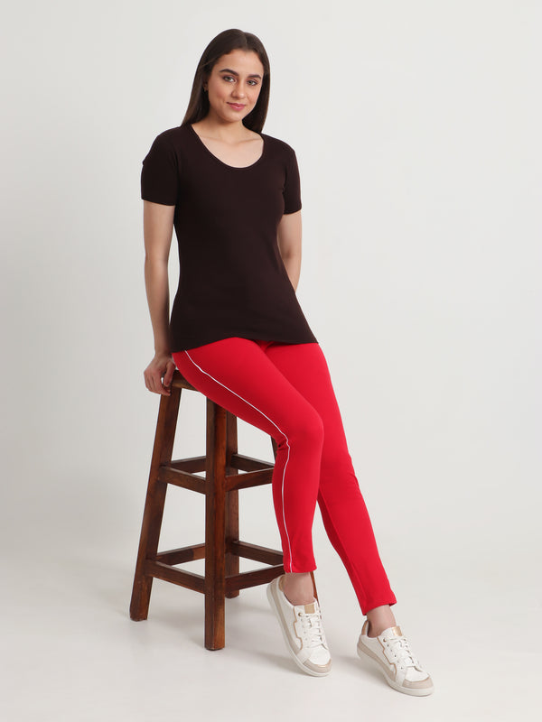 T.T. Women Slim Fit 100% Cotton Cool Round Neck Half Sleev Solid TshirtBrown