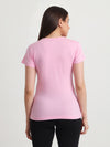 T.T. Women Slim Fit 100% Cotton Cool Round Neck Half Sleev Solid TshirtPink