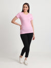 T.T. Women Slim Fit 100% Cotton Cool Round Neck Half Sleev Solid TshirtPink