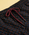 T.T. Men Regular Fit Cotton Polyster Printed Short With Zip Pocket Black Geometric
