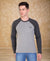 HiFlyers Men Round Neck Full Sleeve Cut & Sew Grey-Anthra T-Shirt