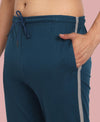 T.T. Cool Men Air Force Blue Side Striped Detail Cotton Track Pants