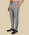 T.T. Cool Men Grey Side Striped Detail Cotton Track Pants