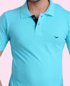 HiFlyers Men Light Green Polo T-Shirt