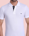 HiFlyers Men White Polo T-Shirt