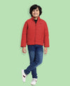 HiFlyers Boys Regular Fit | Polyster |Fluffy Full Sleeves |Quilted Insulation|High Neck Stand Collar|Zipper Jacket -Coral