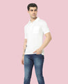 T.T. Men'S Solid Sinker Polo Tshirts With PocketWhite
