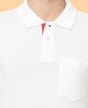 HiFlyers Men'S Solid Tshirts With Pocket White