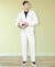 HiFlyers Mens White Regular Fit Solid Micro Polyester Fabric Tracksuit (All Season)