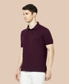 HiFlyers Men'S Solid Regular Fit Polo T-Shirt With Pocket -Wine