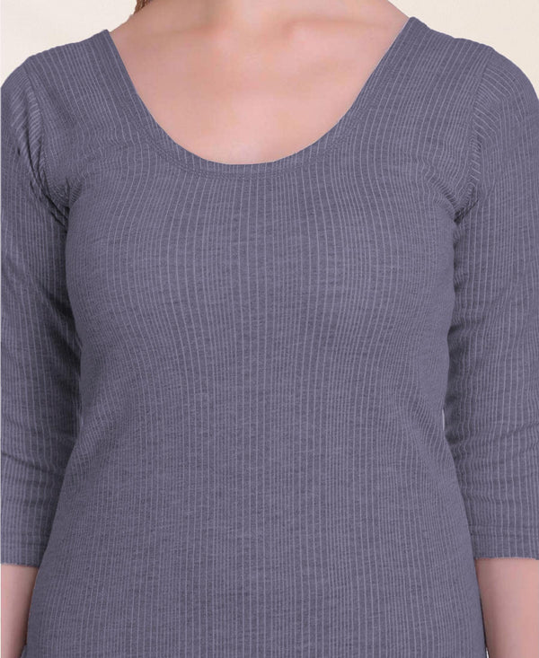 T.T. Hotpot Elite Women 3/4th Slip - Pyjama Set Thermal - Navy