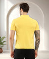 T.T. Men Slim Fit Cotton Polyster Pique Polo Half Sleeve T-Shirt Yellow