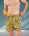 HiFlyers Men Regular Fit Printed Super Combed Cotton Woven Boxer Short Pack Of 1 Yellow