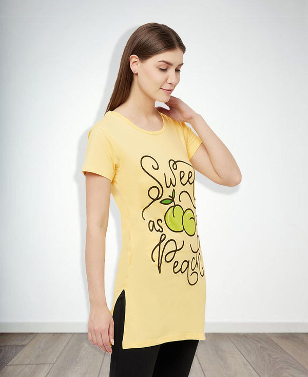 T.T. Women Yellow Regular Printed Tunic
