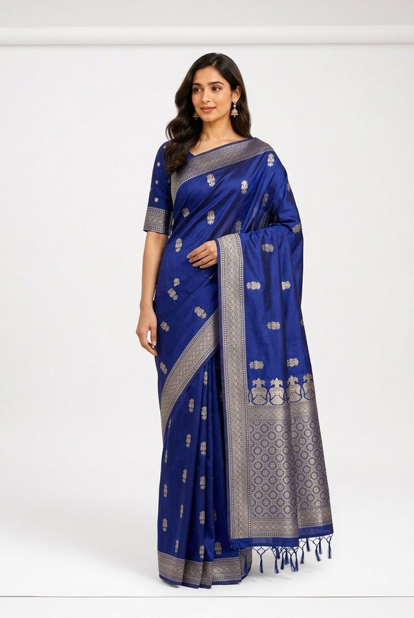 Traditional Butta Semi Silk Saree