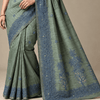 Cotton Silk Saree with Floral Designs