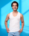 T.T. Men Cool 100% Cotton With Moisture Wicking & Cooling Technology Vest (Pack Of 4) White