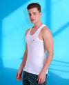 T.T. Men Cool 100% Cotton With Moisture Wicking & Cooling Technology Vest (Pack Of 4) White