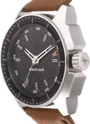 Quartz Analog Black Dial Leather Strap Watch for Guys