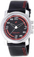 Quartz Analog Black Dial Leather Strap Watch for Guys