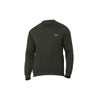 HiFlyers Mens Olive Slim Fit Solid Cotton Fleece Sweatshirt
