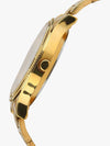 Karishma with Day & Date White Dial Golden SS Strap Analog Watch- For Men