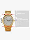 Karishma with Day & Date White Dial Golden SS Strap Analog Watch- For Men